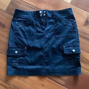 White House Black Market black mini skirt size 0 cotton